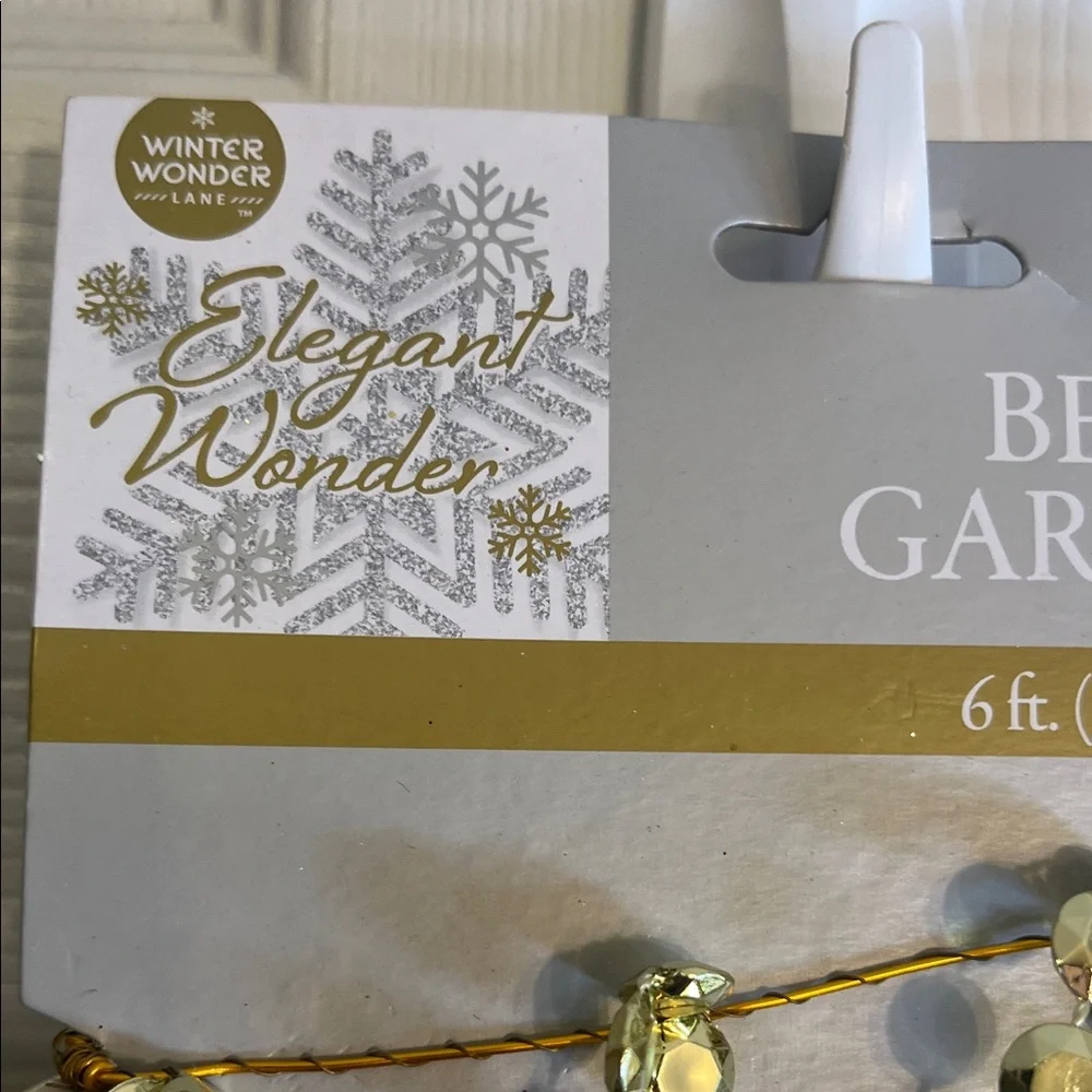 Gold Bead Garland for Festive Home Decor